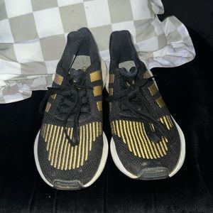 Gold adidas shoes